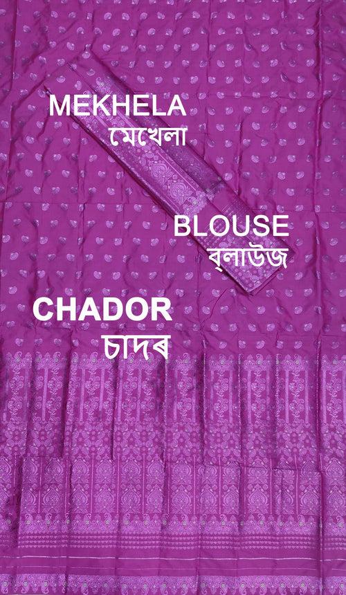 Colouring Jari Mix Set Mekhela Sador