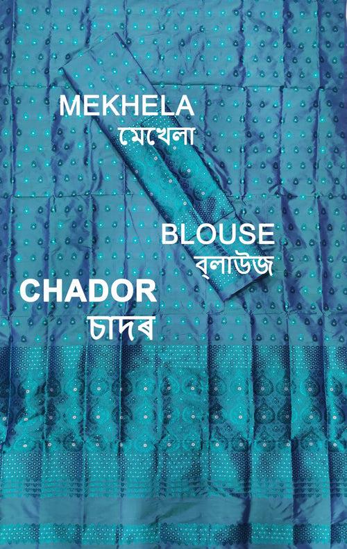 Colouring Jari Mix Set Mekhela Sador