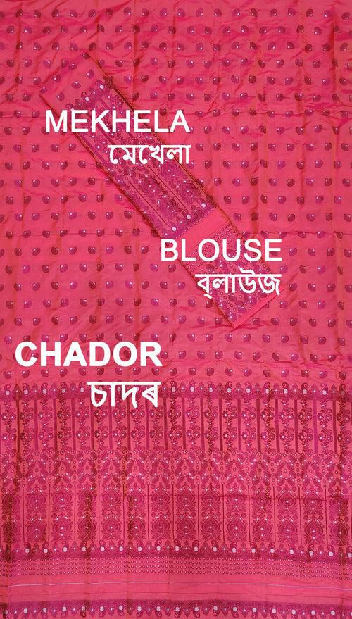 Colouring Jari Mix Set Mekhela Sador