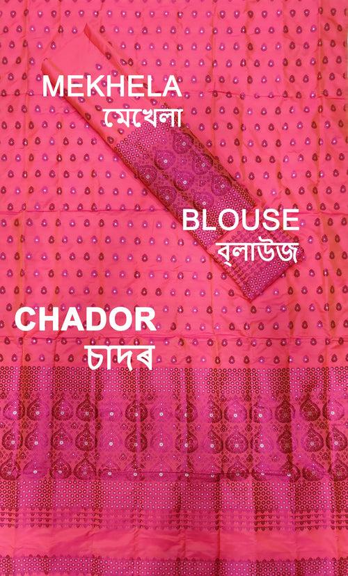 Colouring Jari Mix Set Mekhela Sador