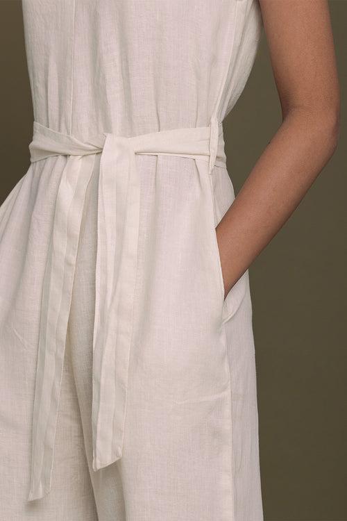 Breakfast in Bed Jumpsuit in Off-white