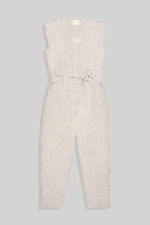 Evening Chai Jumpsuit in Light Beige