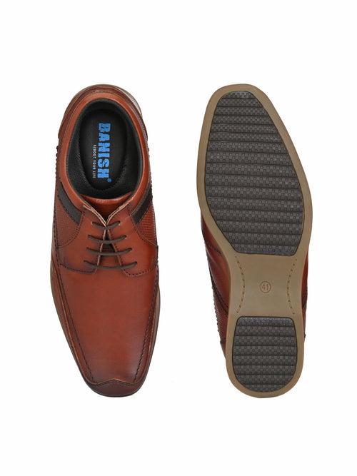 Mike Sepia Lace-Ups