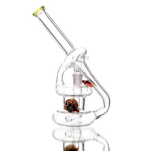 Chakra Glass - Honeybee Recycler Tornado Effect Water Pipe