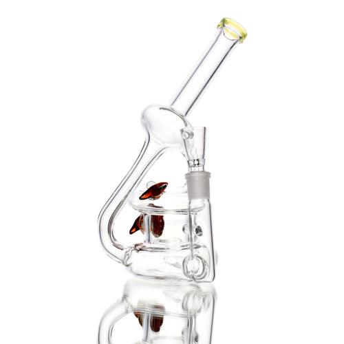 Chakra Glass - Honeybee Recycler Tornado Effect Water Pipe