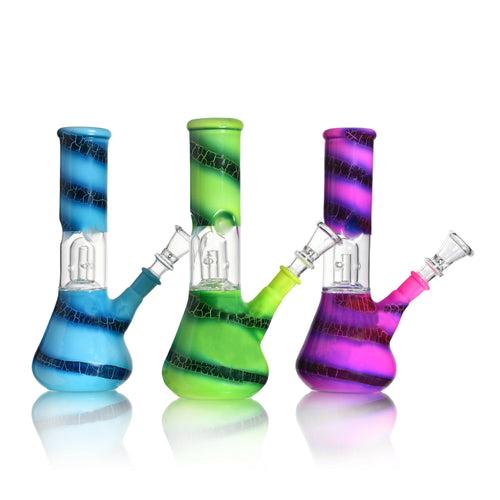 Chakra Glass - Single Perc Water Pipe (Blue)