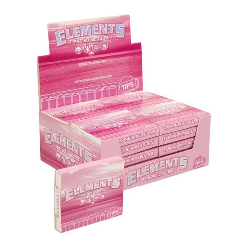 Elements - Pink Pre Rolled Tips (21 Tips)