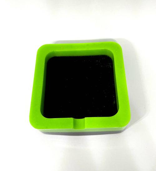 Ubuntu - Green & Black Square Ashtray