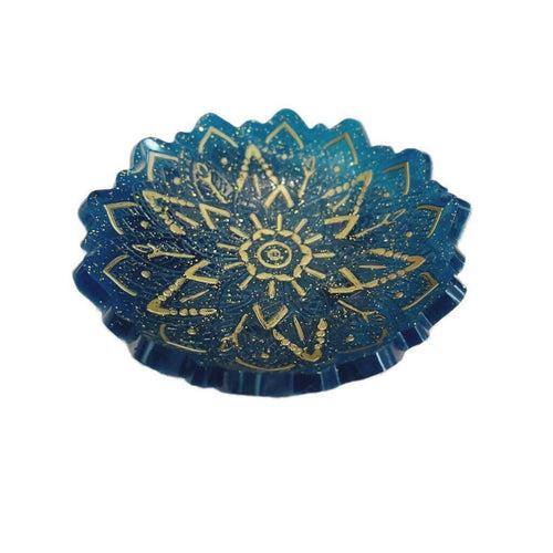 BK - Mandala Mixing Bowl - Sea Green & Silver