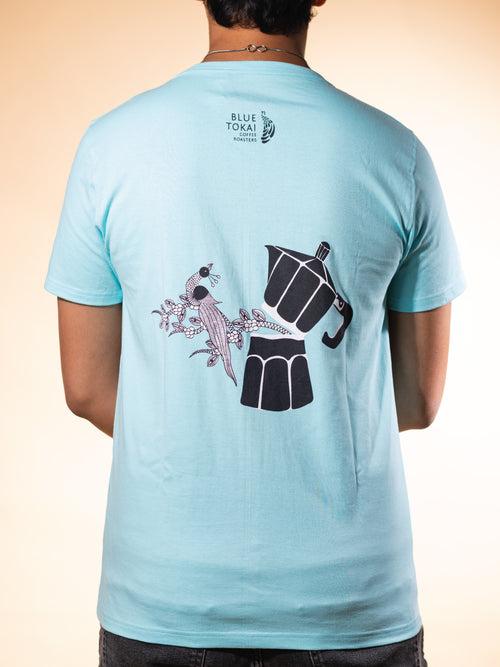 COFFEE T-SHIRT Blue (Mokapot)