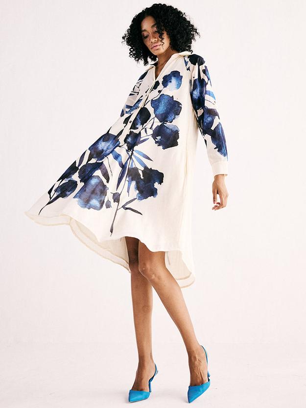 Blue Orchid Shirt Dress