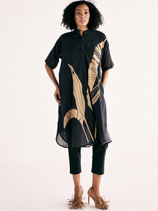 Shadow Leaf Tunic Set