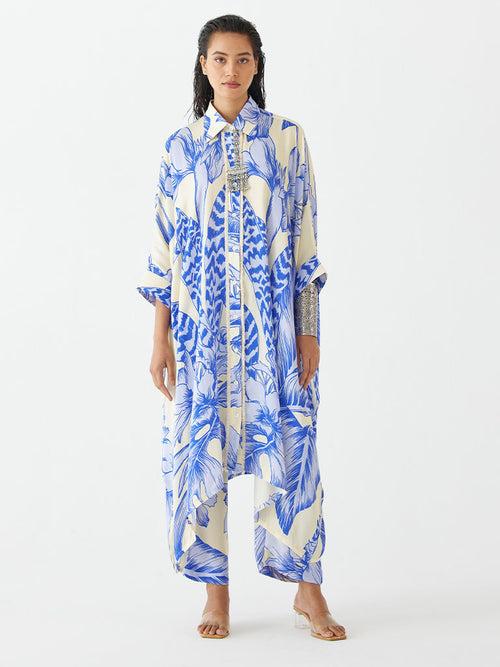 Blue Aphrodite Kimono Set