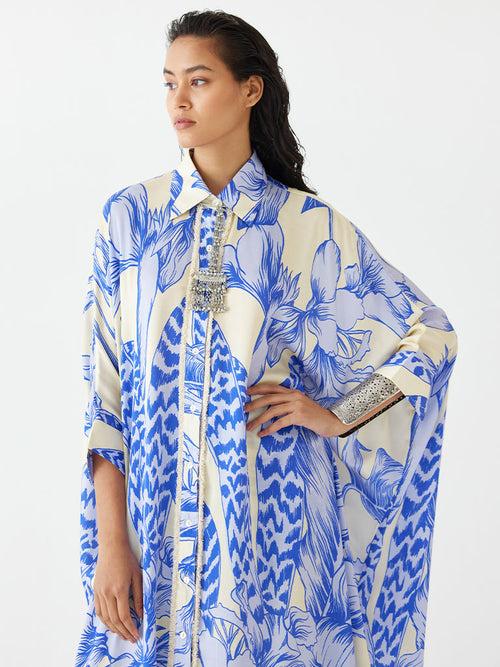 Blue Aphrodite Kimono Set