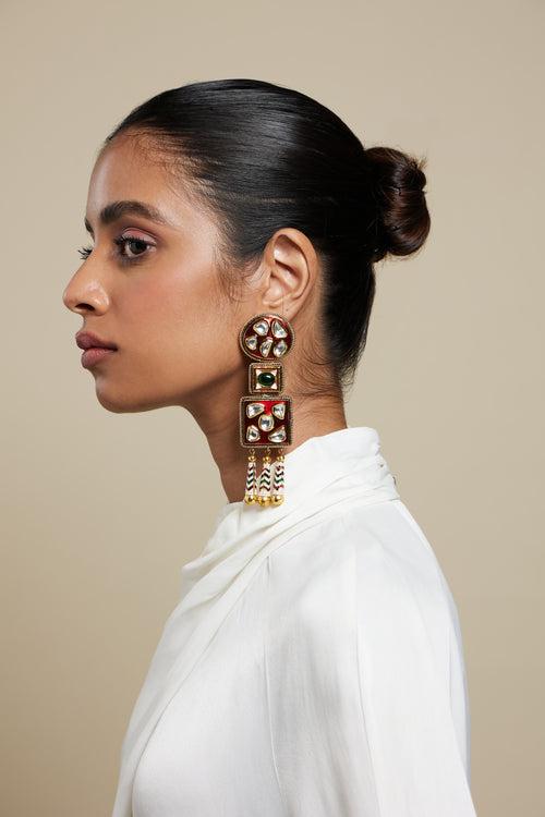 Polki Poosh Mosaic Earring