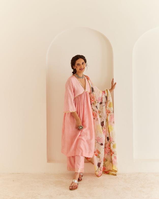 Powder Pink Kurta Set