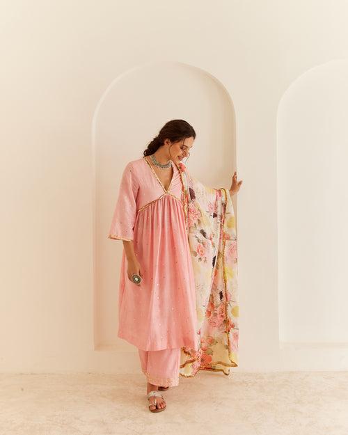 Powder Pink Kurta Set