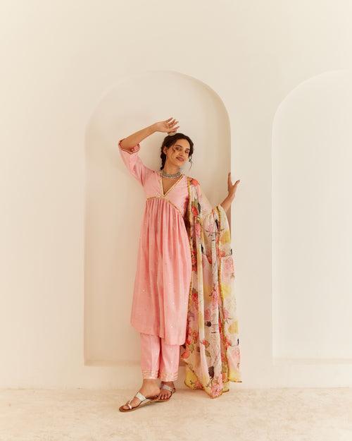 Powder Pink Kurta Set