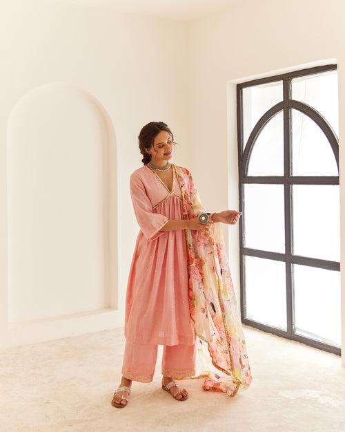 Powder Pink Kurta Set