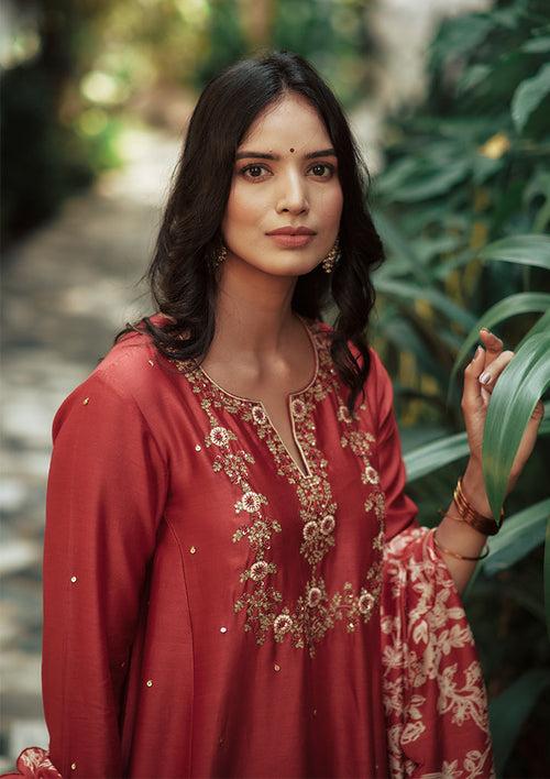 Rooh Red Kurta Set