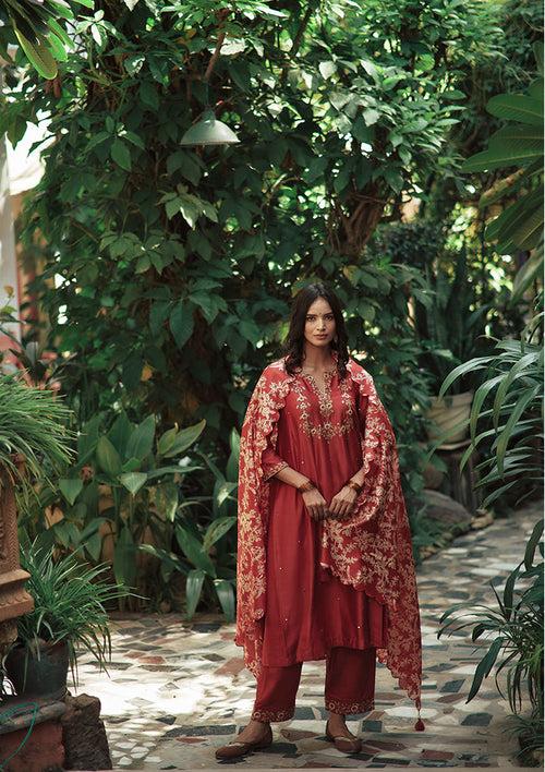 Rooh Red Kurta Set