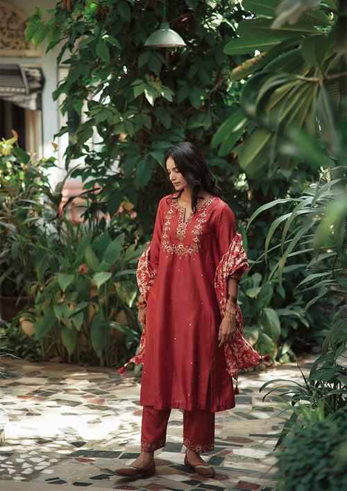 Rooh Red Kurta Set