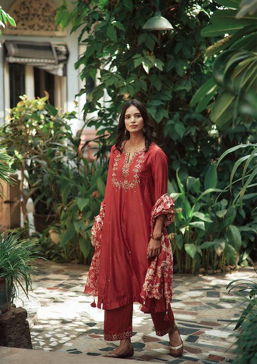 Rooh Red Kurta Set