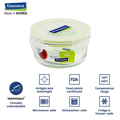 Glasslock Airtight Tempered Lunch Set, Microwave Safe, with Bag