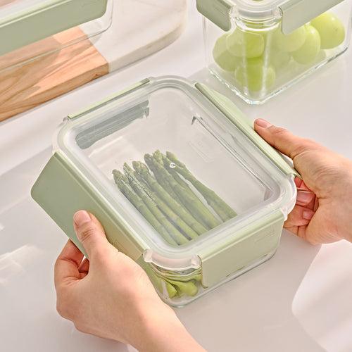 Glasslock Pure Airtight Tempered Food Container, Microwave Safe