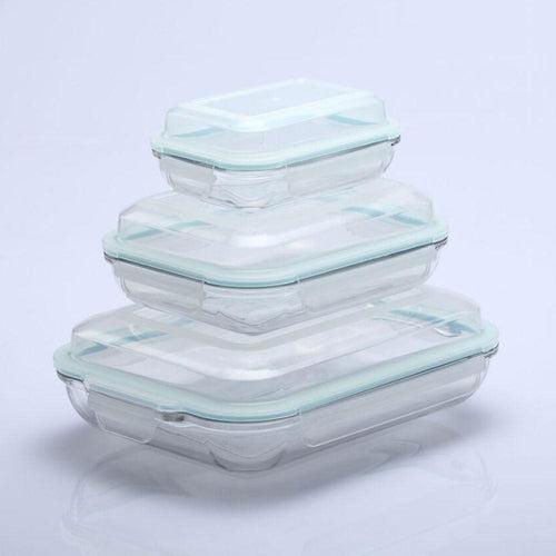 Glasslock Airtight Tempered Food Container, Microwave Safe, Plus