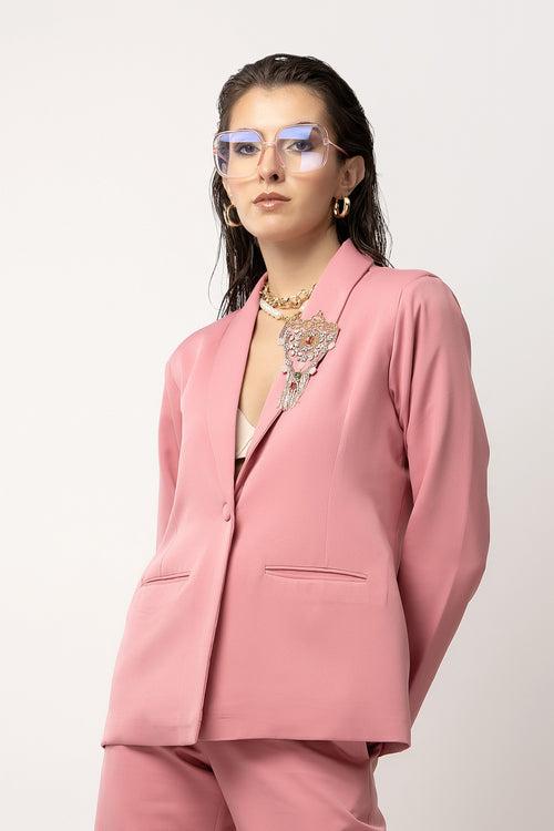 Flair Finesse Pink Blazer