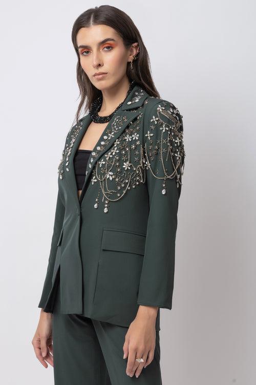 Vogue Verve Dark Green Blazer