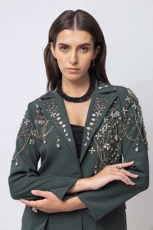 Vogue Verve Dark Green Blazer