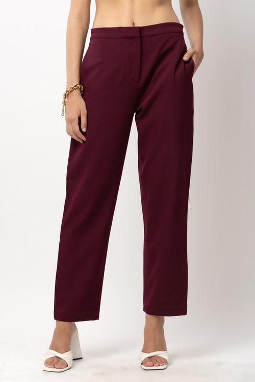 Tailored Stride Wine Trouser