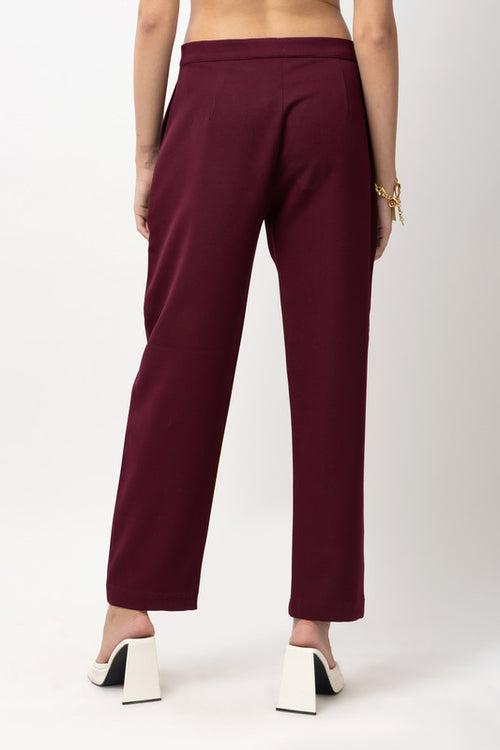 Tailored Stride Wine Trouser