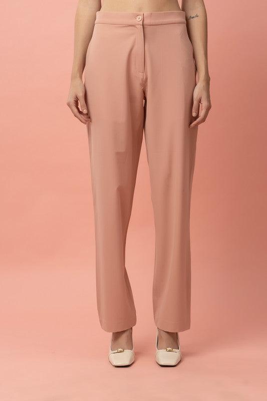 Haute Hemline Peach Trouser