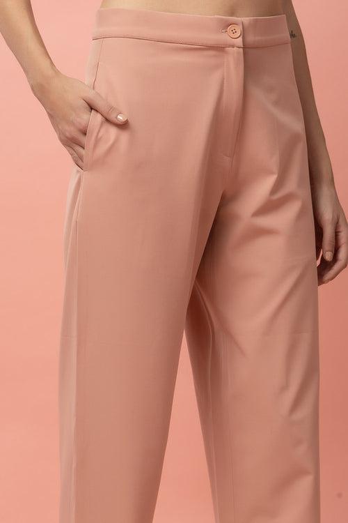 Haute Hemline Peach Trouser