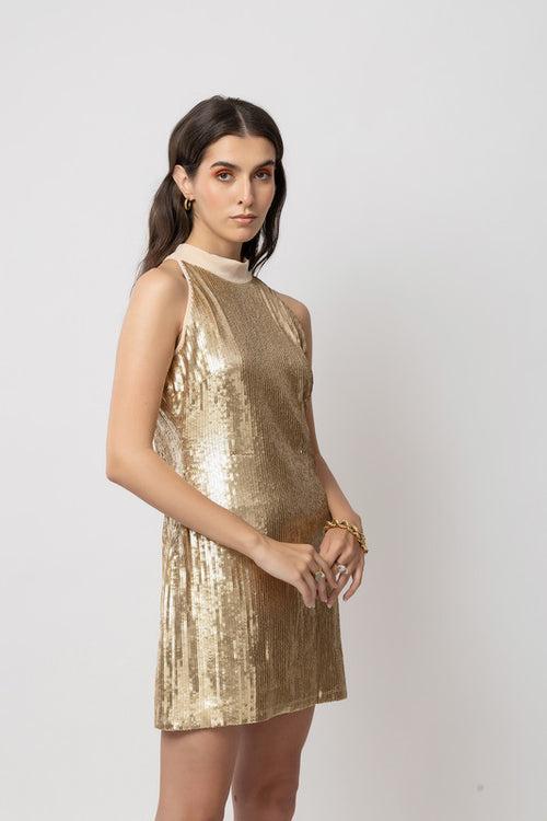 Dazzling Delight Golden Dress