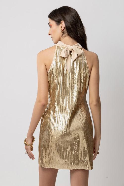 Dazzling Delight Golden Dress