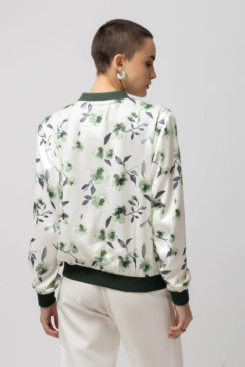 Island Oasis White Bomber Jacket