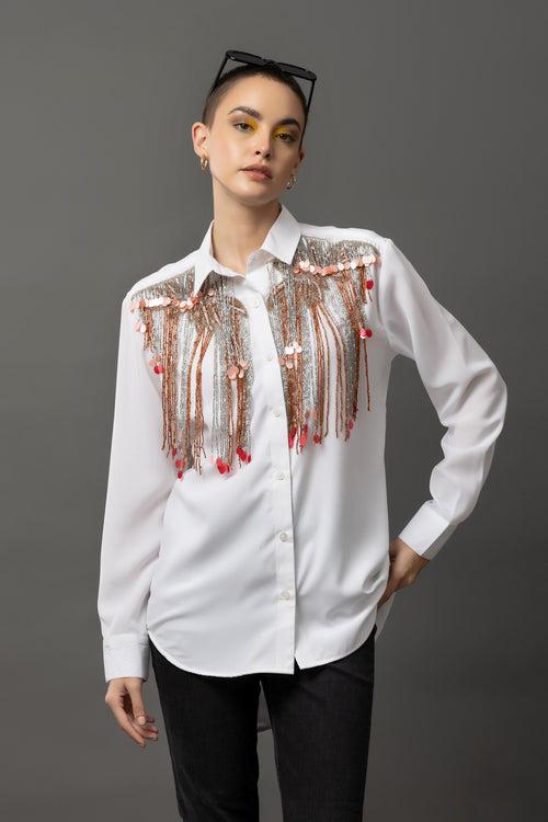 Magnolia White Jewel Shirt