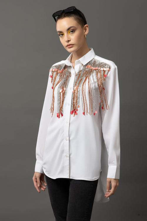 Magnolia White Jewel Shirt