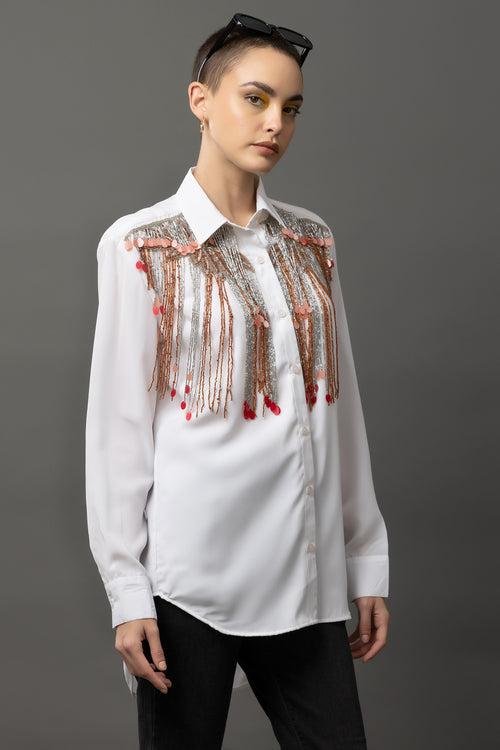 Magnolia White Jewel Shirt