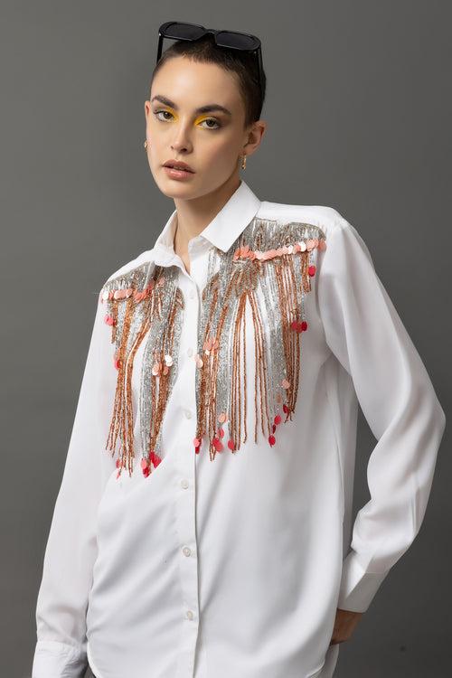 Magnolia White Jewel Shirt