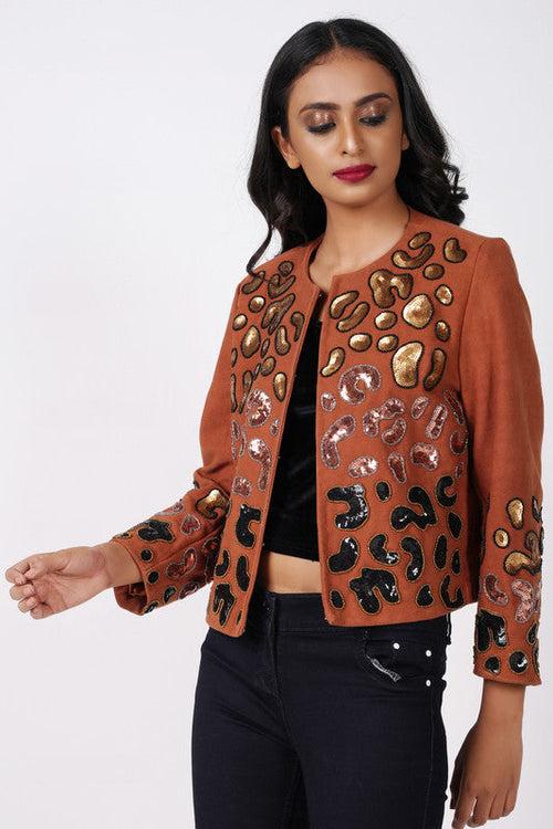 Leopard-Bling Jacket