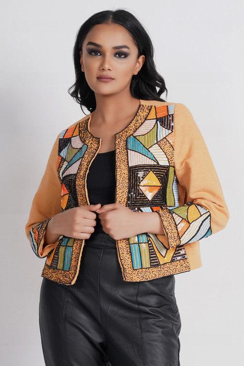 Rewild Orange Embellished Jacket