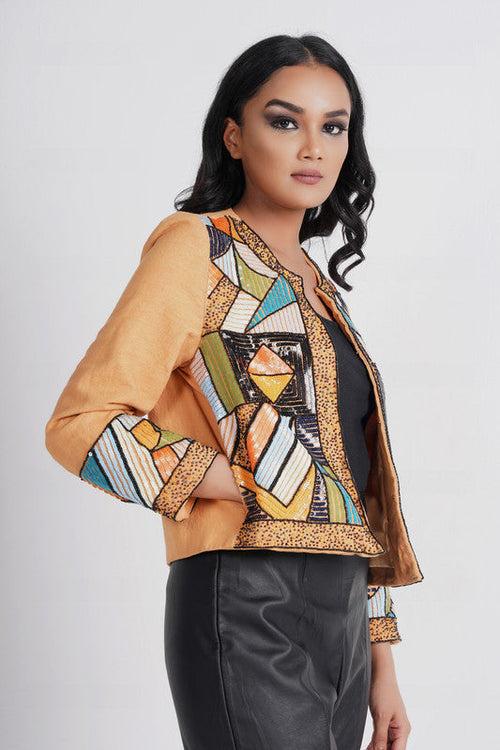 Rewild Orange Embellished Jacket