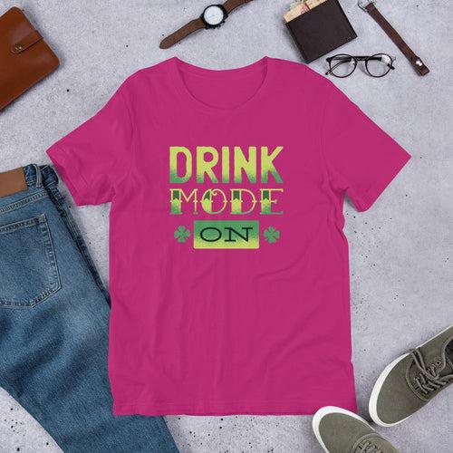 Drink Mode On Half Sleeve T-Shirt