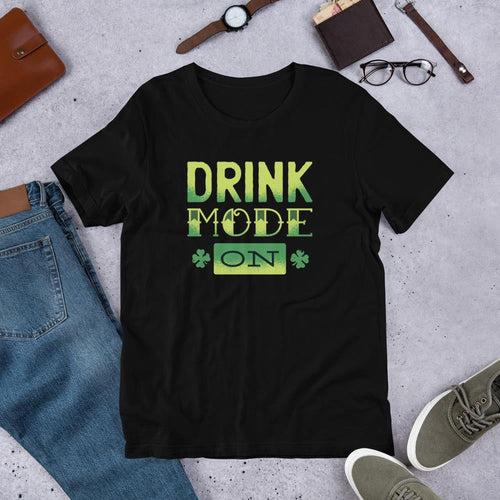 Drink Mode On Half Sleeve T-Shirt