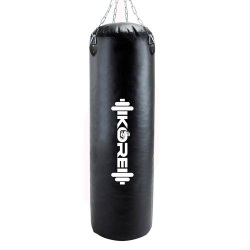 KORE Unfilled Heavy Punching Bag PU/SRF Material Boxing MMA Sparring Punching Training Kickboxing Muay Thai with Rust Proof Stainless Steel Hanging Chain
